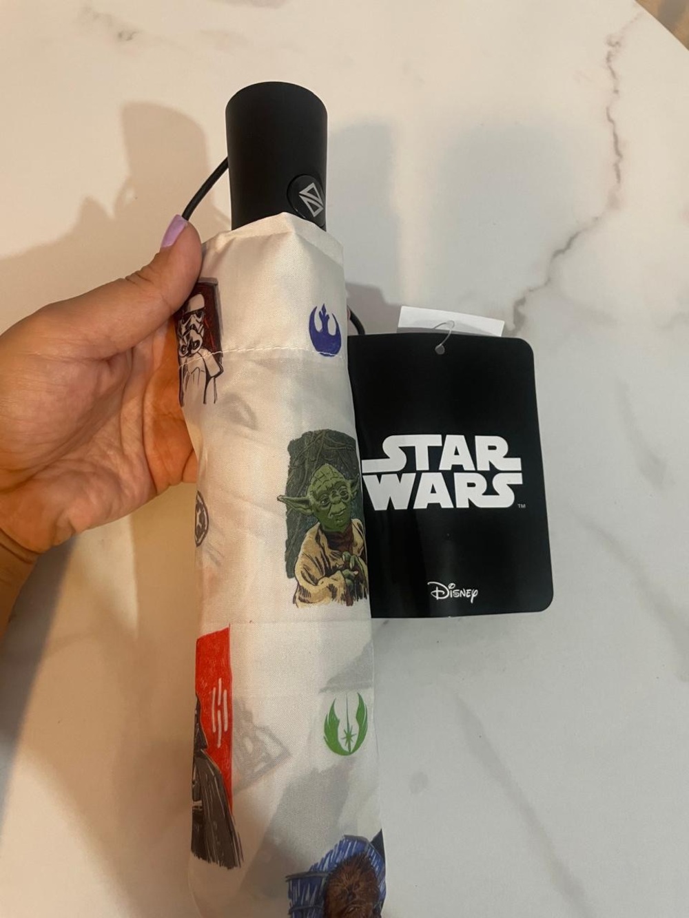 Star Wars  Umbrella - White with Multicolor Character Icons